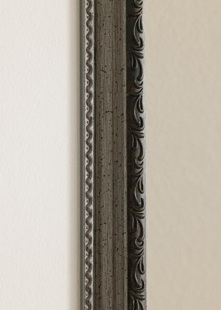 Ram med passepartou Rahmen Abisko Silber 50x60 cm - Passepartout Wei 14x18 inches