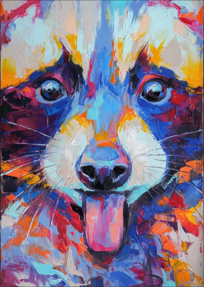 Bildverkstad Raccoon Painting II Poster