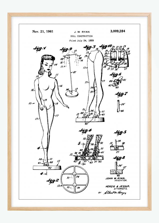 Bildverkstad Patentzeichnung - Barbie Poster