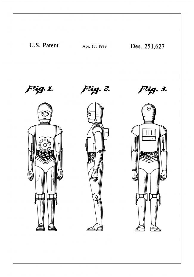 Bildverkstad Patentzeichnung - Star Wars - C-3PO Poster