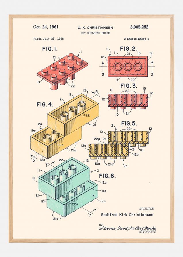 Bildverkstad Patent Print - Lego Colors Poster