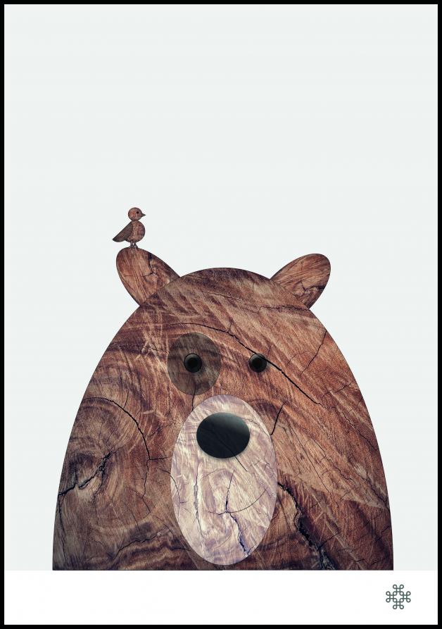 Paperago Wood bear Poster