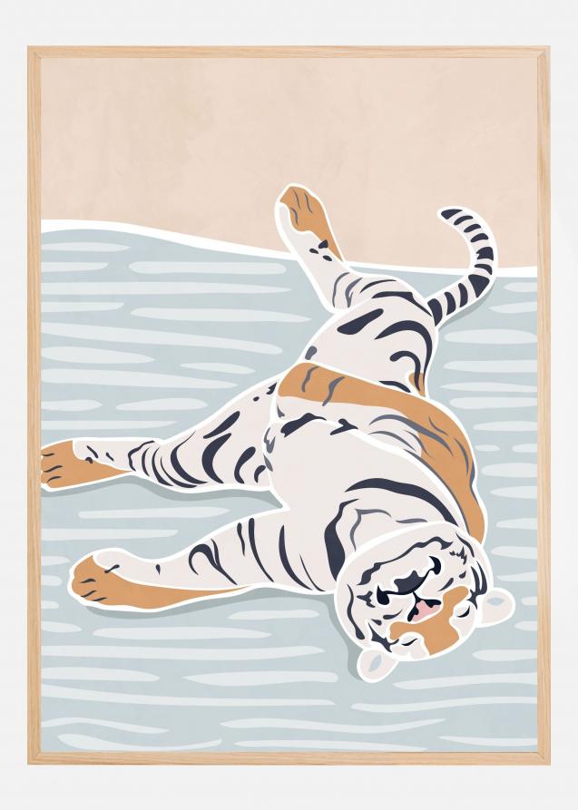 Bildverkstad Scandi Sleeping Tiger Poster