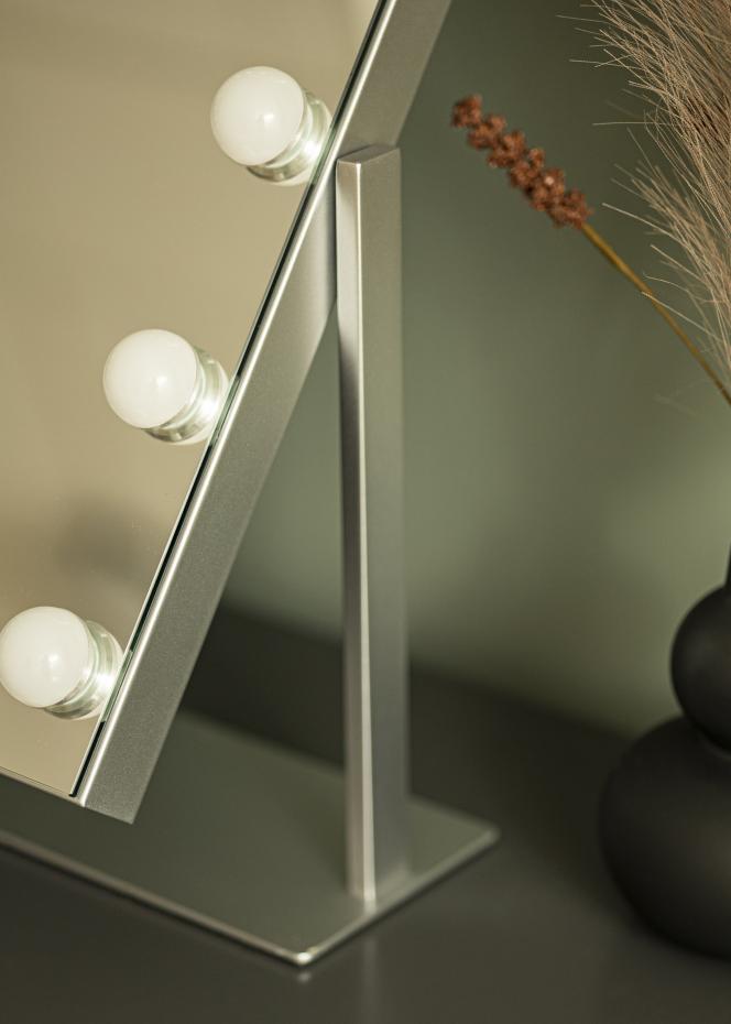 KAILA KAILA Kosmetikspiegel Soft Corner LED Silber 60x52 cm