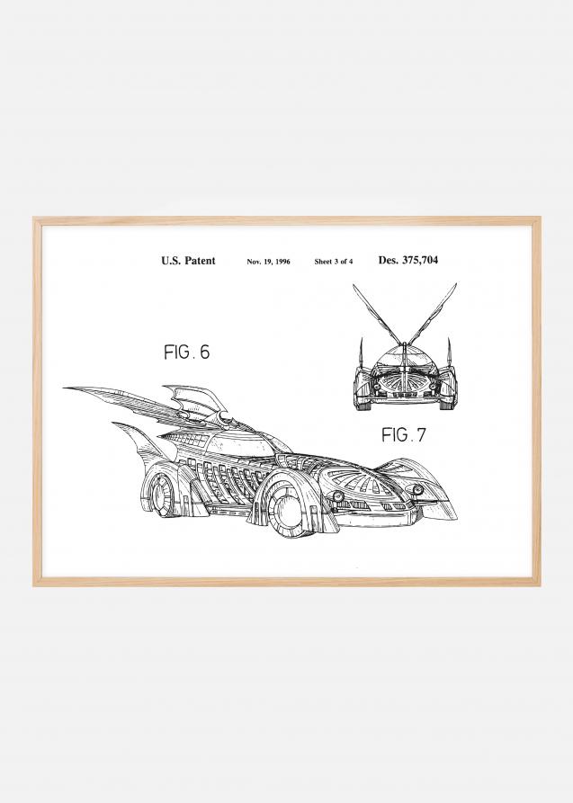 Bildverkstad Patentzeichnung - Batman - Batmobile 1996 III Poster