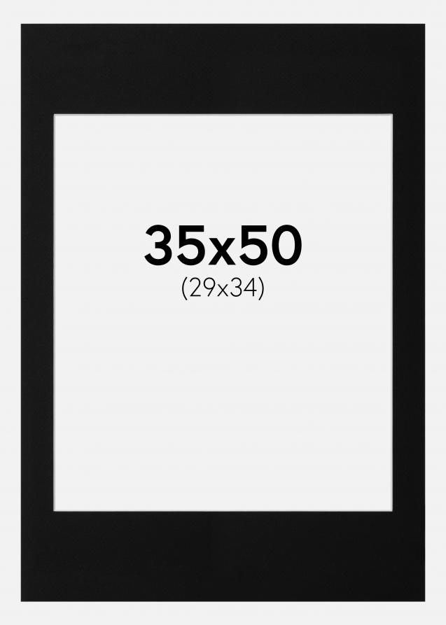 Artlink Passepartout Schwarz Standard (weißer Kern) 35x50 cm (29x34)
