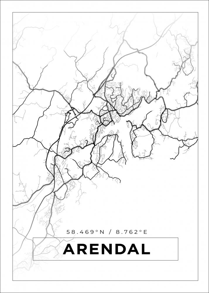 Bildverkstad Map - Arendal - White