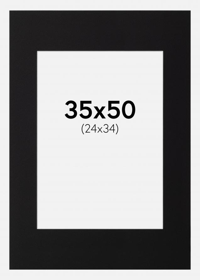 Artlink Passepartout Schwarz Standard (weißer Kern) 35x50 cm (24x34)