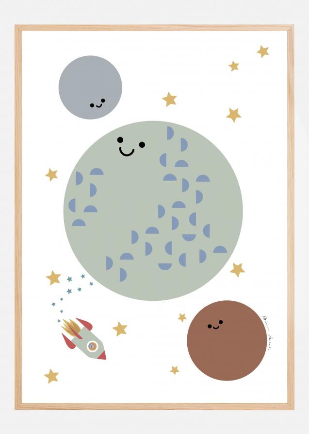 Bildverkstad Solar Earth Moon Poster
