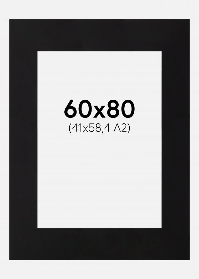 Galleri 1 Passepartout XL Schwarz (weißer Kern) 60x80 cm (41x58,4 - A2)