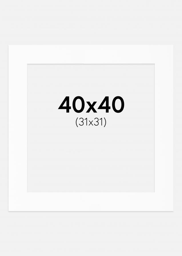 Artlink Passepartout Weiß Standard (weißer Kern) 40x40 cm (31x31)