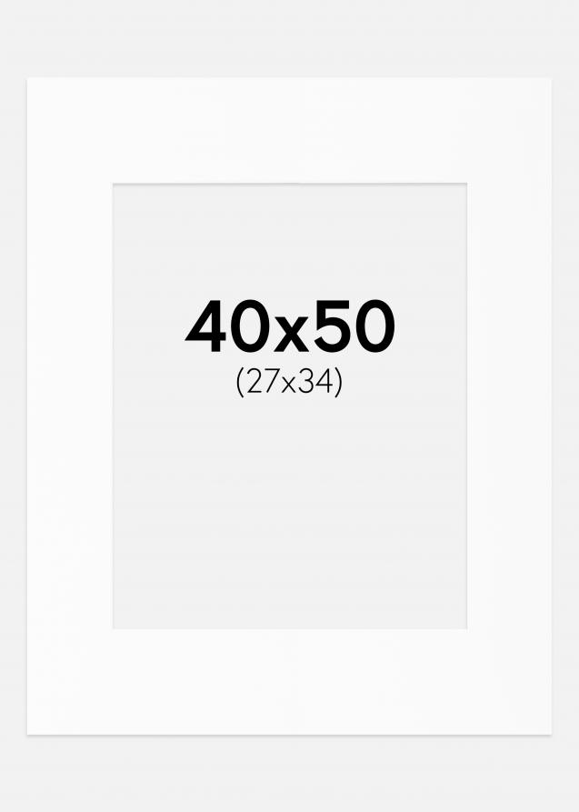 Artlink Passepartout Weiß Standard (weißer Kern) 40x50 cm (27x34)