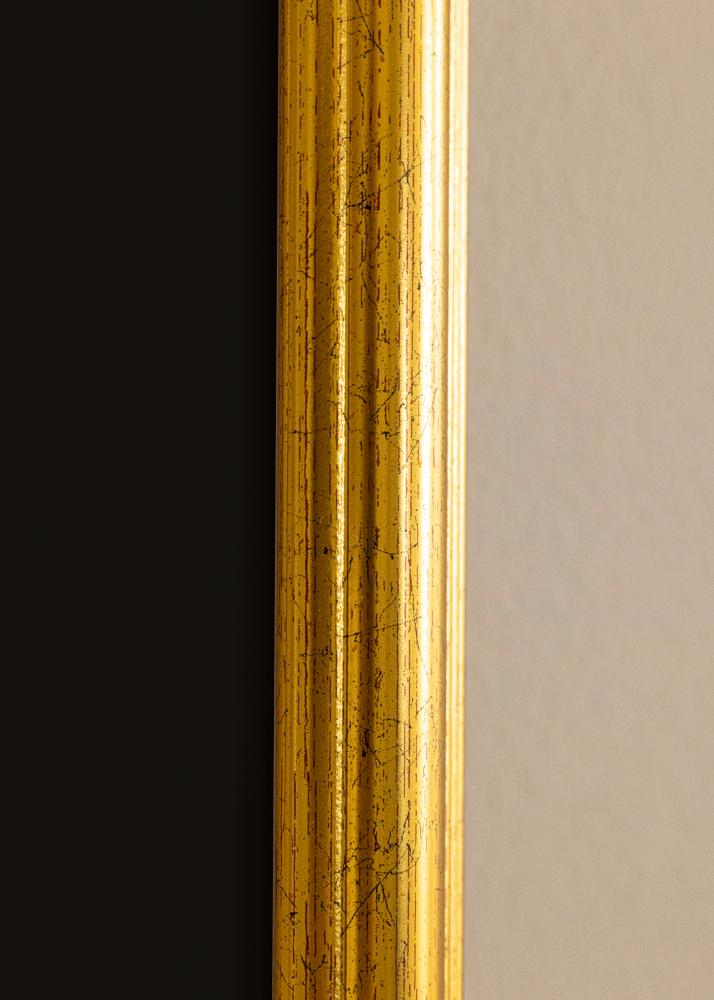 Ram med passepartou Rahmen Vstkusten Gold 40x50 cm - Passepartout Schwarz 30x40 cm