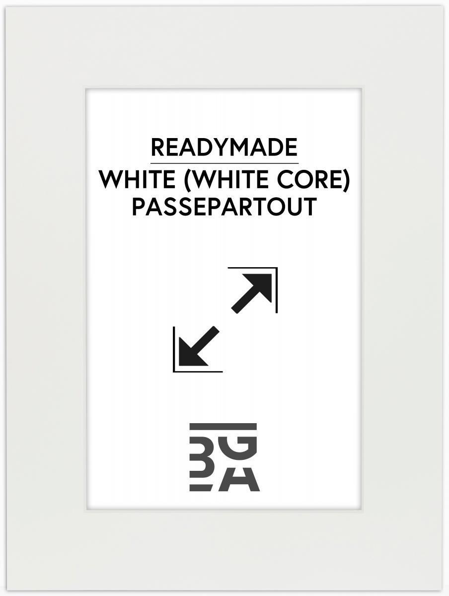 Galleri 1 Passepartout Weiß (weißer Kern) 50x70 cm (41x58,4 - A2)