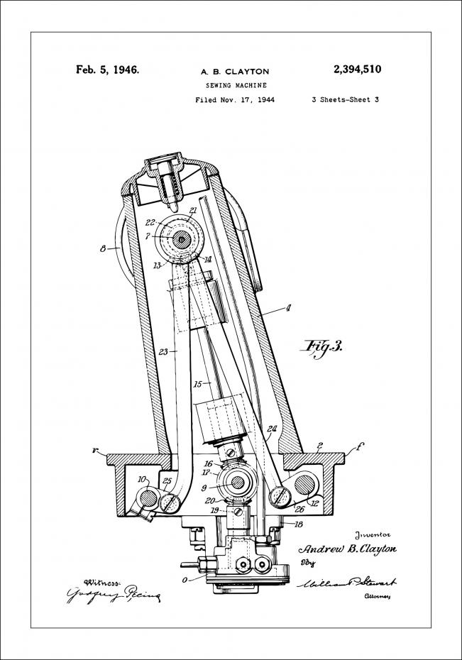 Bildverkstad Patentzeichnung - Nhmaschine III