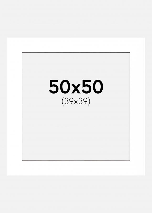 Galleri 1 Passepartout Weiß (schwarzer Kern) 50x50 cm (39x39 cm)