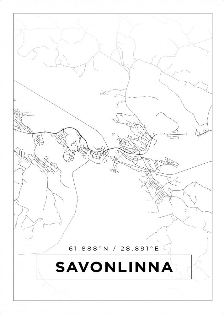 Bildverkstad Map - Savonlinna - White