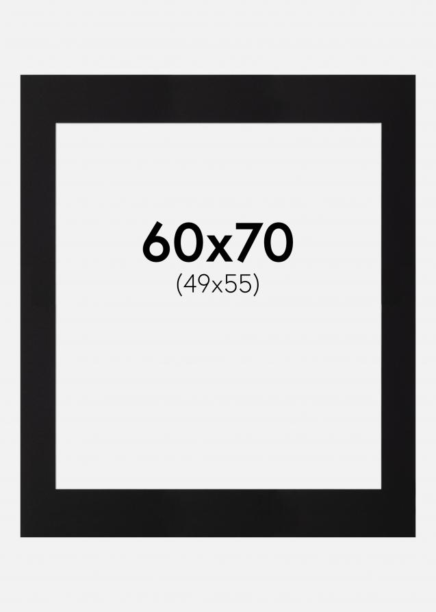 Artlink Passepartout Schwarz Standard (weißer Kern) 60x70 cm (49x55)