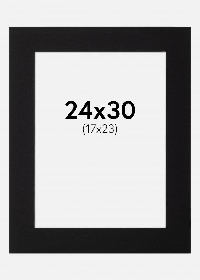 Artlink Passepartout Schwarz Standard (weißer Kern) 24x30 cm (17x23)