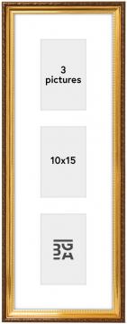 Galleri 1 Abisko Collage-Rahmen I Gold - 3 Bilder (10x15 cm)