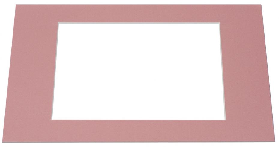 Egen tillverkning - Passepartouter Passepartout Dunkelrosa (weißer Kern) - Maßgefertigt