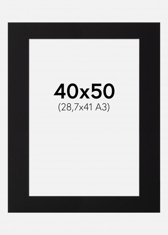 Artlink Passepartout Schwarz Standard (weißer Kern) 40x50 cm (28,7x41 - A3)