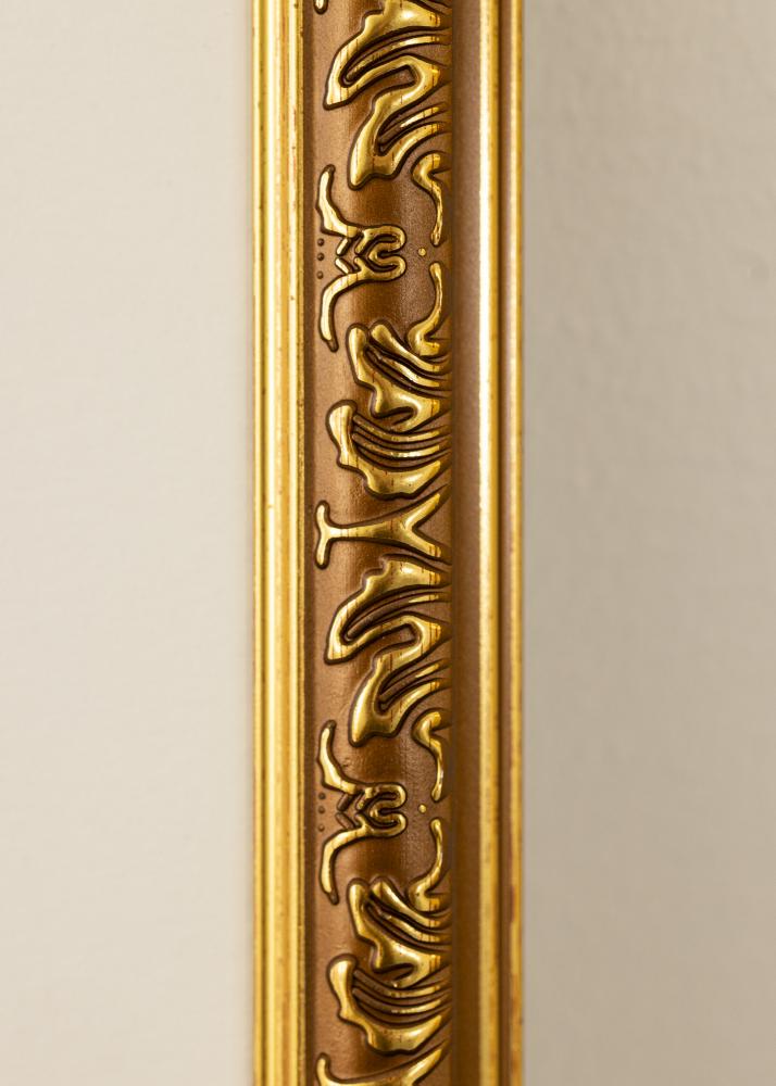 BGA Rahmen Swirl Acrylglas Gold 60x80 cm