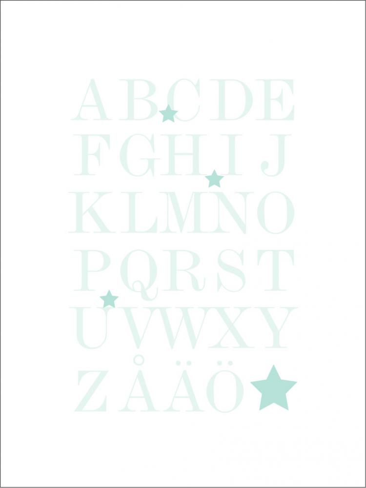 Malimi Posters ABC - Eisblau - 30x40 cm