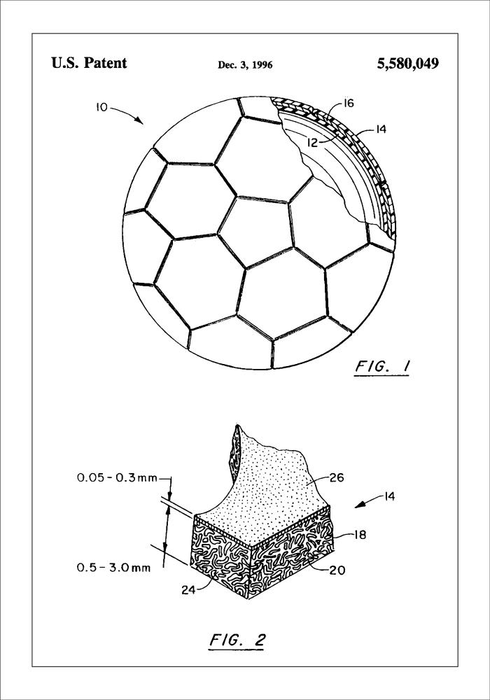 Bildverkstad Patent Print - Football - White