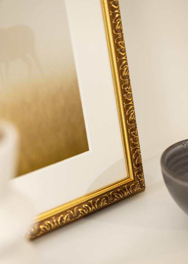 BGA Rahmen Swirl Acrylglas Gold 29,7x42 cm (A3)