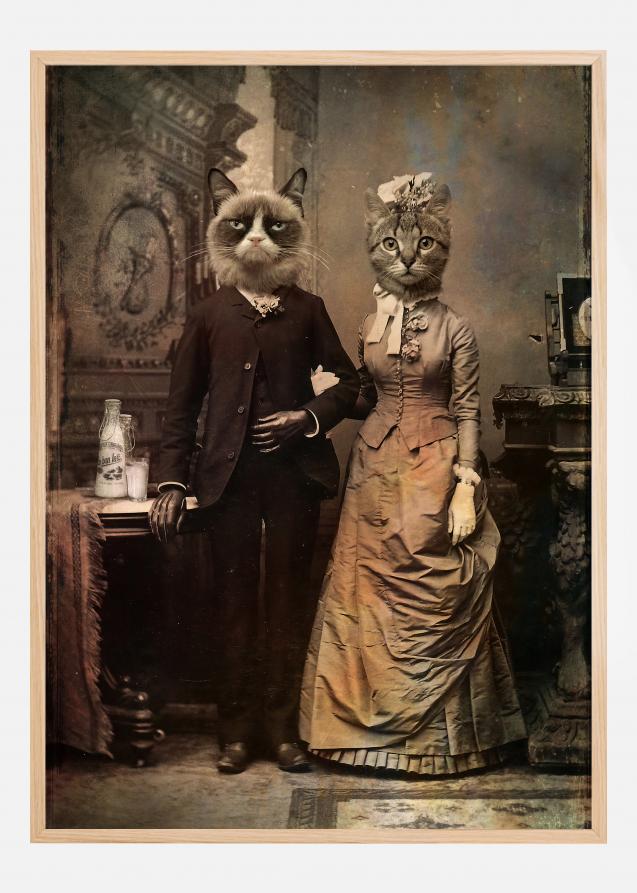 Bildverkstad Cat Couple Poster