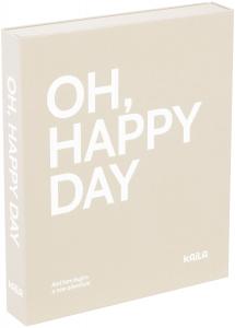 KAILA KAILA OH HAPPY DAY Grey - Coffee Table Photo Album (60 Schwarze Seiten)