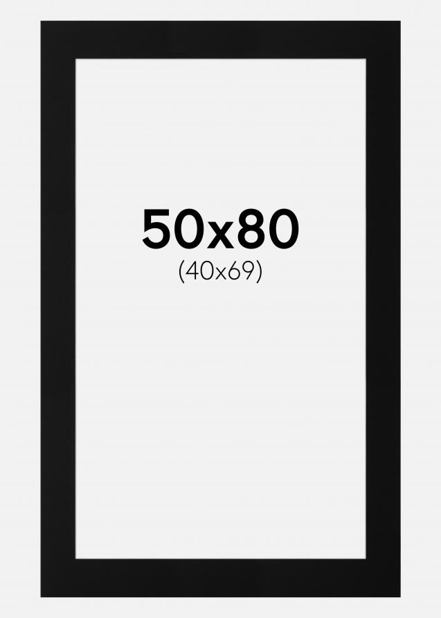 Artlink Passepartout Schwarz Standard (weißer Kern) 50x80 cm (40x69)