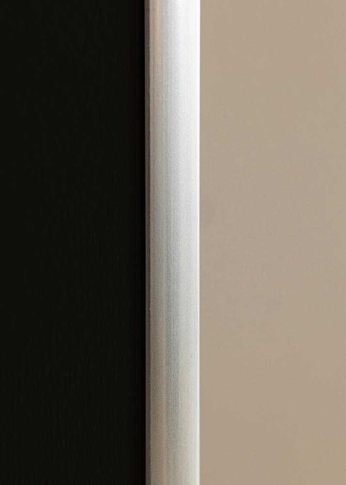 Ram med passepartou Rahmen New Lifestyle Silber 60x80 cm - Passepartout Schwarz 50x70 cm