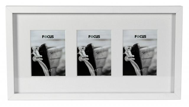 Focus Vivaldi Collage-Rahmen Weiß - 3 Bilder 10x15 cm