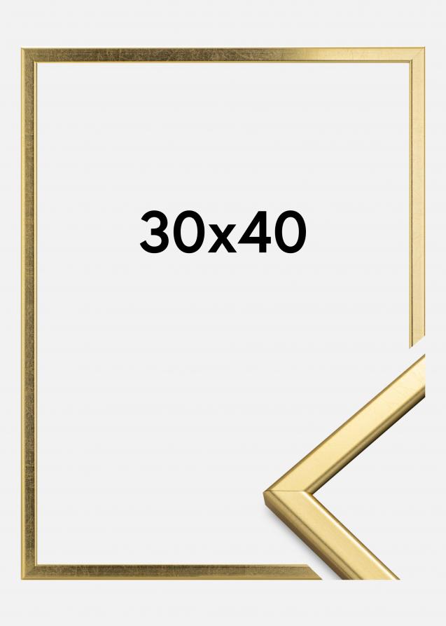 HHC Distribution Rahmen Slim Matt Antireflexglas Gold 30x40 cm