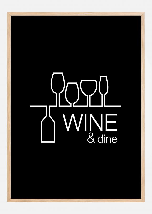 Bildverkstad Wine & dine - Black Poster