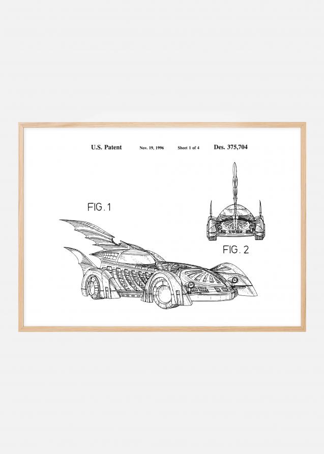 Bildverkstad Patentzeichnung - Batman - Batmobile 1996 I Poster