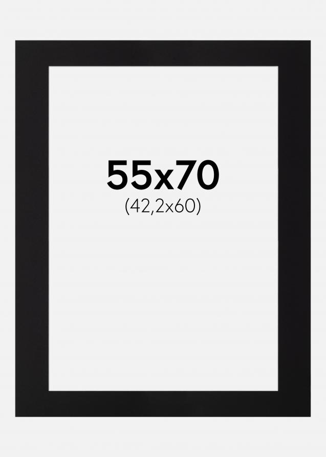 Galleri 1 Passepartout Schwarz (weißer Kern) 55x70 cm (42,2x60)