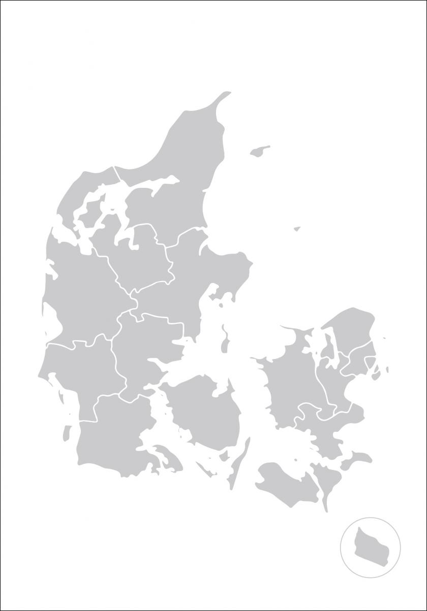 Danmark : Kort Over Danmark Der Viser Placeringen Af Bovlund Solsted