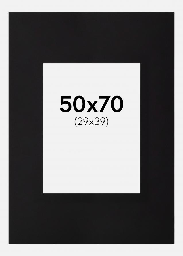 Galleri 1 Passepartout XL Schwarz (Weiß Kern) 50x70 cm (29x39)