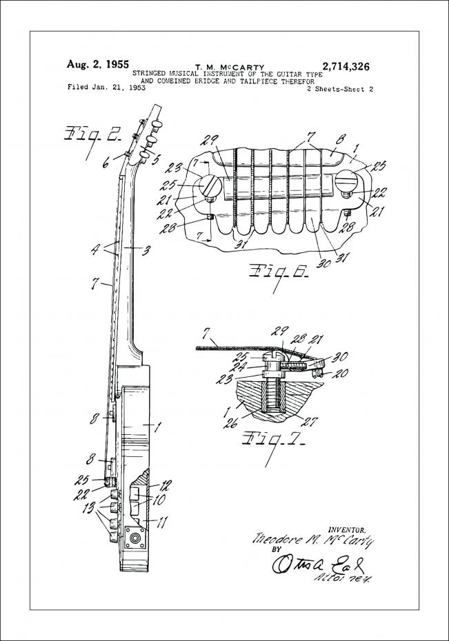 Bildverkstad Patentzeichnung - E-Gitarre II Poster