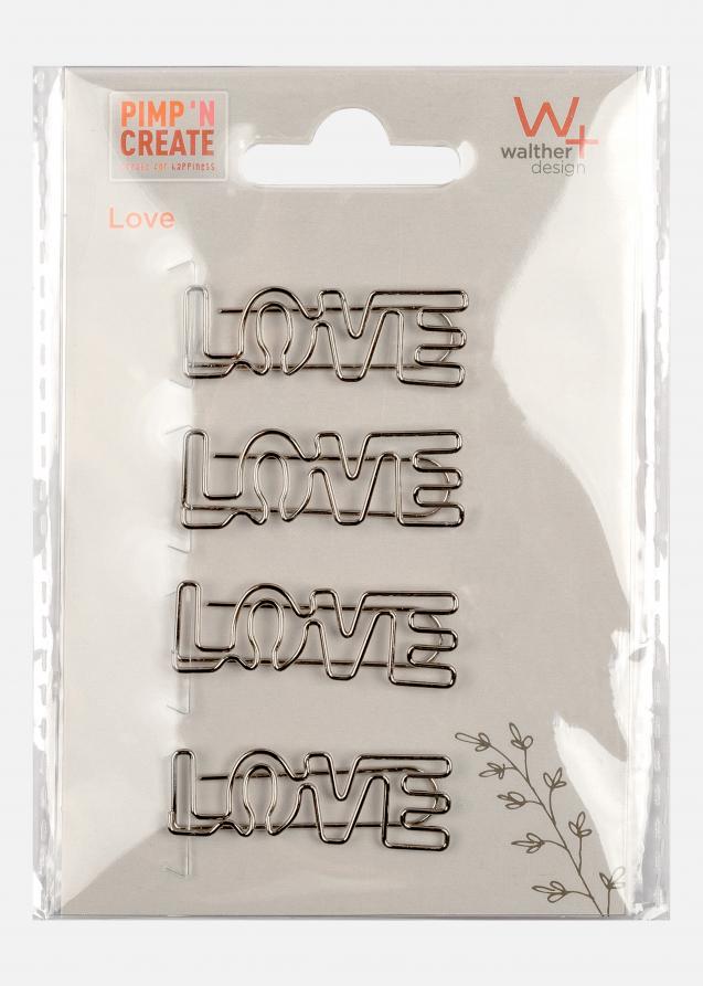 Walther PAC Metall Paperclip LOVE Silber