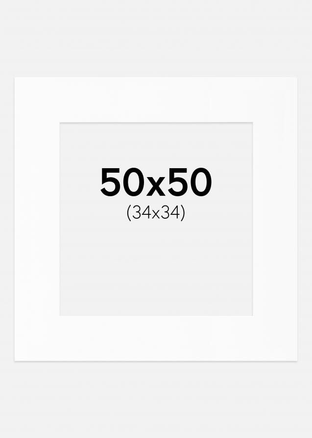 Artlink Passepartout Weiß Standard (weißer Kern) 50x50 cm (34x34)