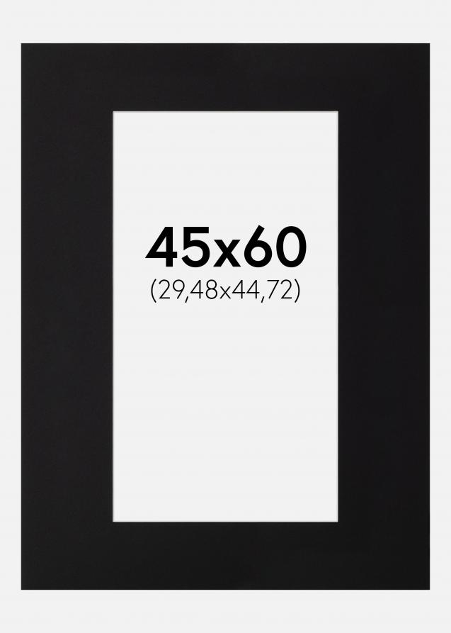 Galleri 1 Passepartout Schwarz (weißer Kern) 45x60 cm (29,48x44,72)