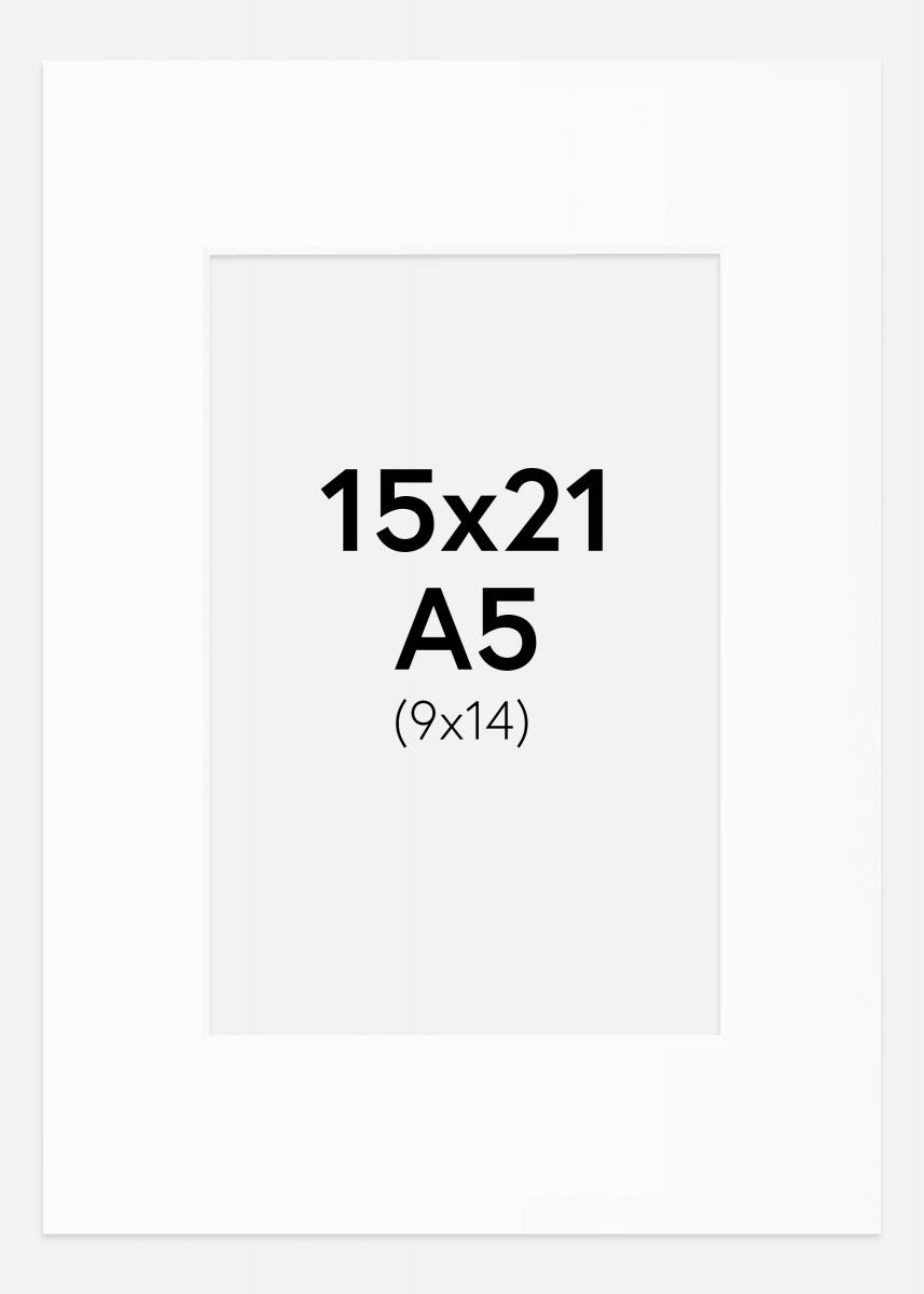Artlink Passepartout Weiß Standard (weißer Kern) A5 15x21 cm (9x14)