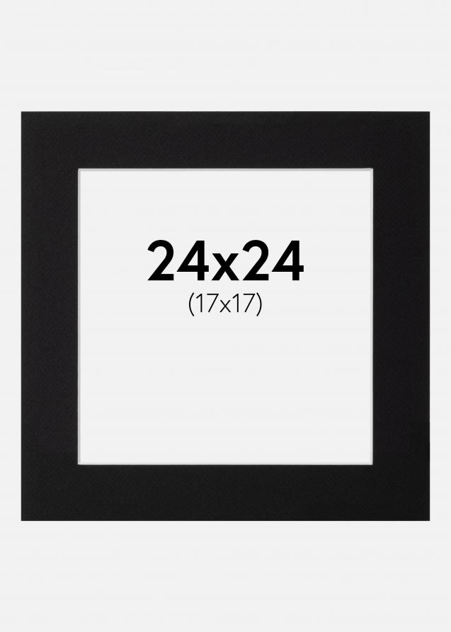 Artlink Passepartout Schwarz Standard (weißer Kern) 24x24 cm (17x17)