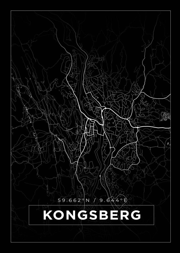Bildverkstad Map - Kongsberg - Black