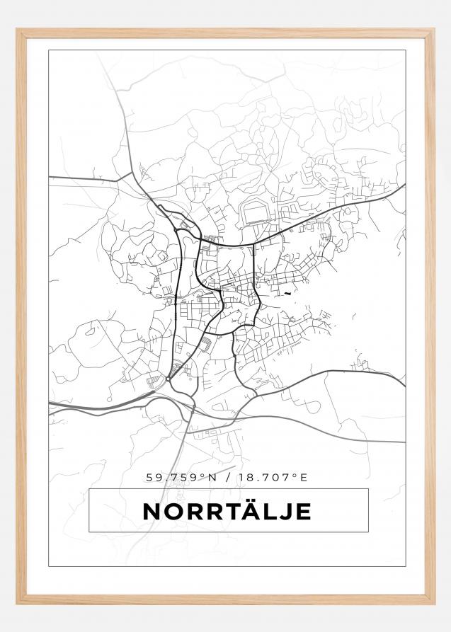Bildverkstad Map - Norrtälje - White Poster