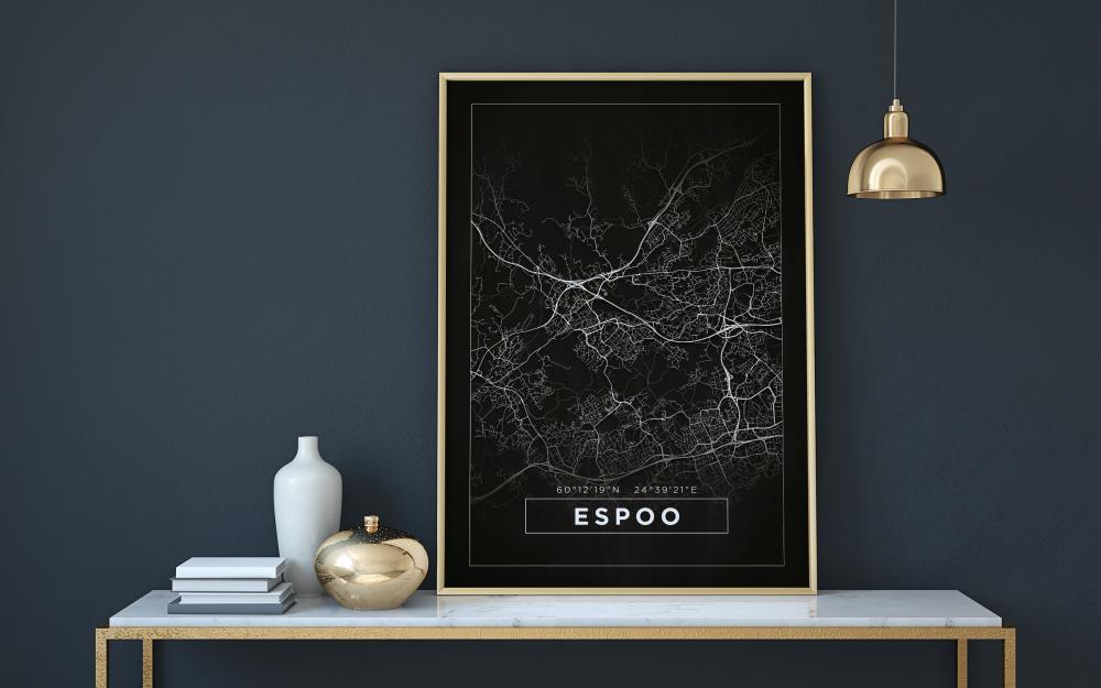 Bildverkstad Map - Espoo - Black
